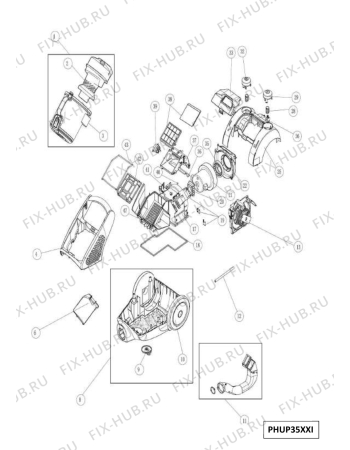Схема №2 AT3570 с изображением Кейс для электропылесоса Aeg 4055227088